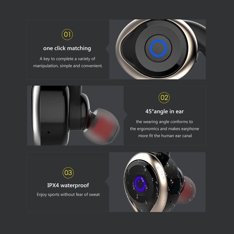 أوي سماعة أذن داخلية تعمل بالبلوتوث ذهبي - Image 5