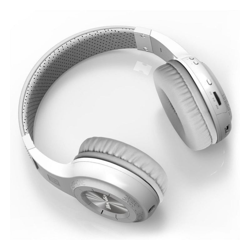 Bluedio - Turbine Hurricane H+ Bluetooth Over-Ear Headphones White - Image 1