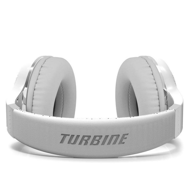 Bluedio - Turbine Hurricane H+ Bluetooth Over-Ear Headphones White - Image 1