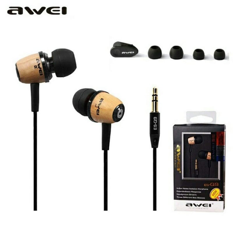 Awei In-Ear Earphone Beige/Black - Image 5