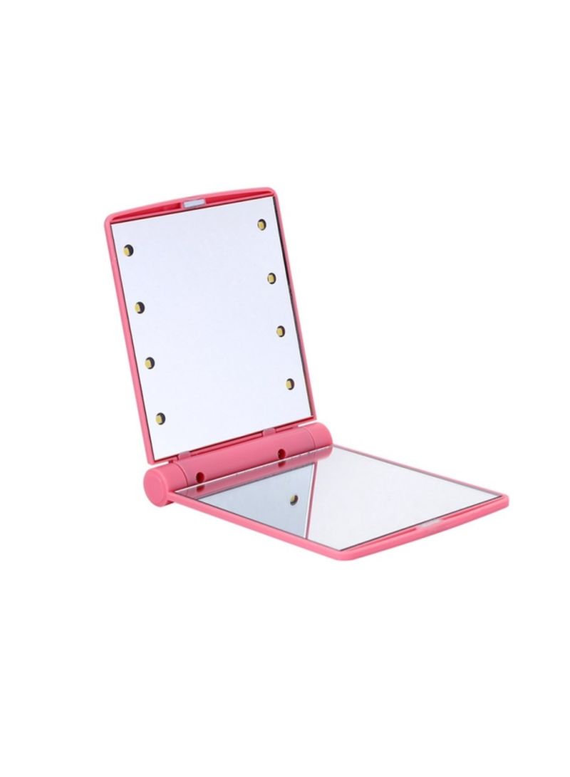 Cool Baby Mini LED Make Up Mirror Pink 11 x 9 x 5cm - Image 1