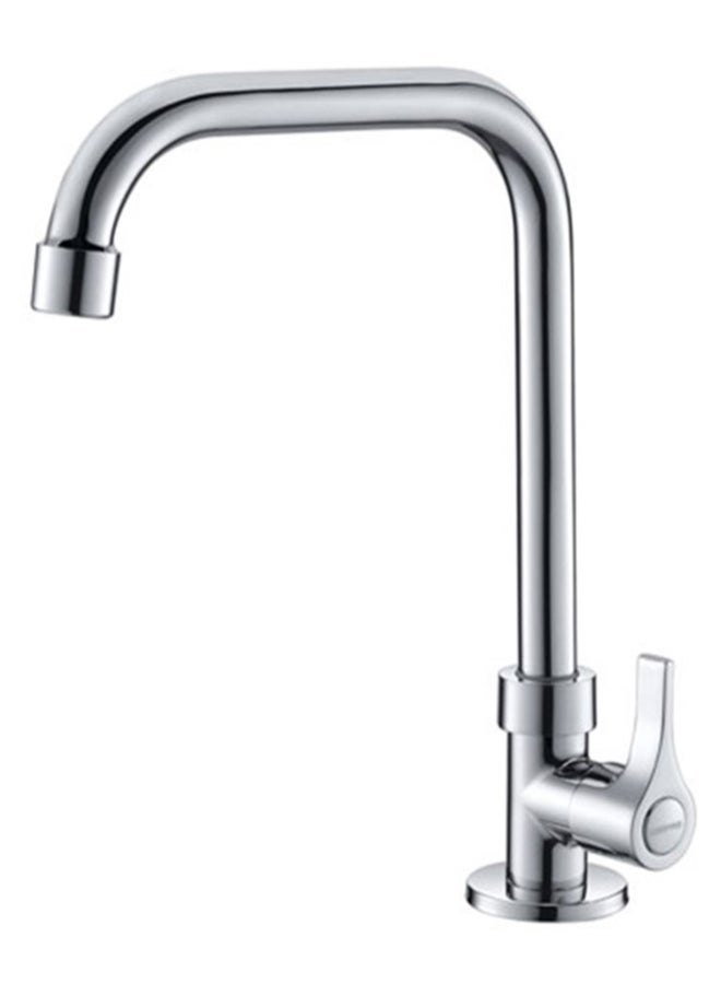 Single Lever Pillar Sink Tap, Stainless Steel Tap | Kitchen Mixer Tap | Single Handle Basin Taps for Small Kitchen or Bathroom | Solid Zinc Alloy Chrome Finish Silver - v1608290482/N15888048A_1