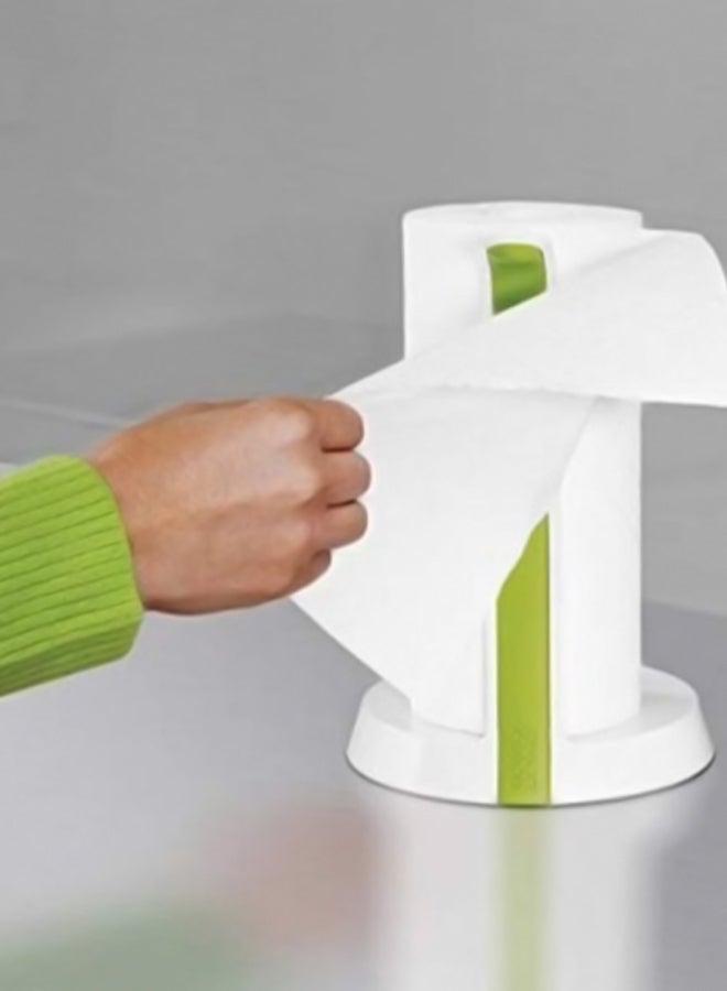 Joseph Joseph Easy Tear Paper Towel Holder With Tearing Blade White/Green 7 x 7 x 10inch  - Image 4