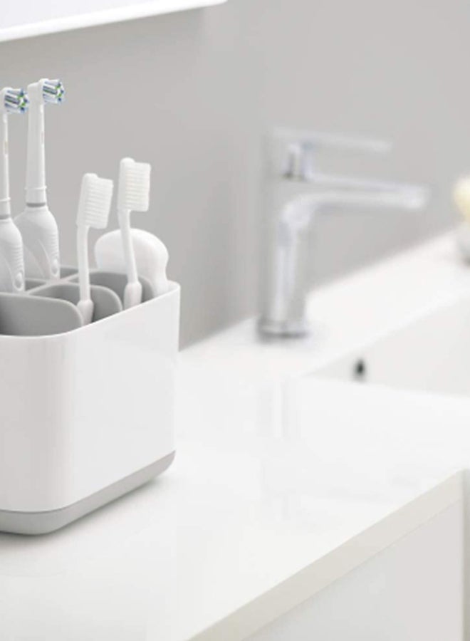 Joseph Joseph Easy Store Toothbrush Holder White/Grey  - Image 4