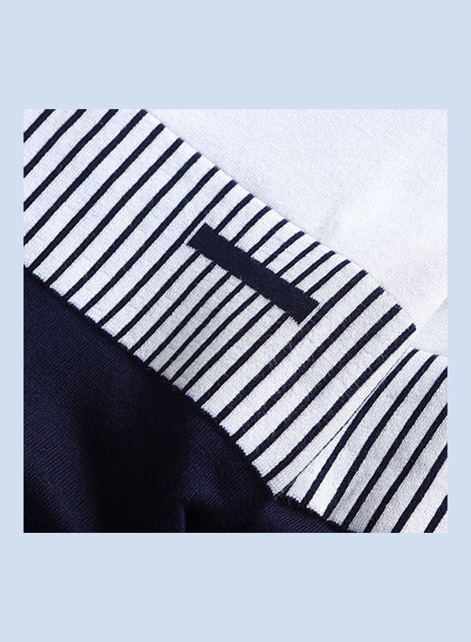 Knitted Long Sleeve Sweater White - Image 4