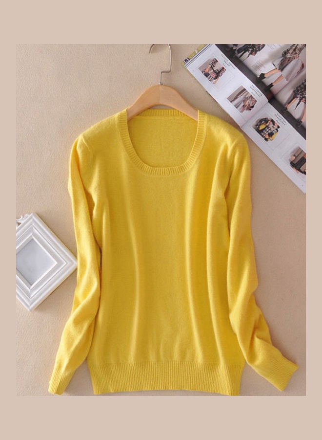 Solid Long Sleeve Sweater Watermelon Red - Image 4