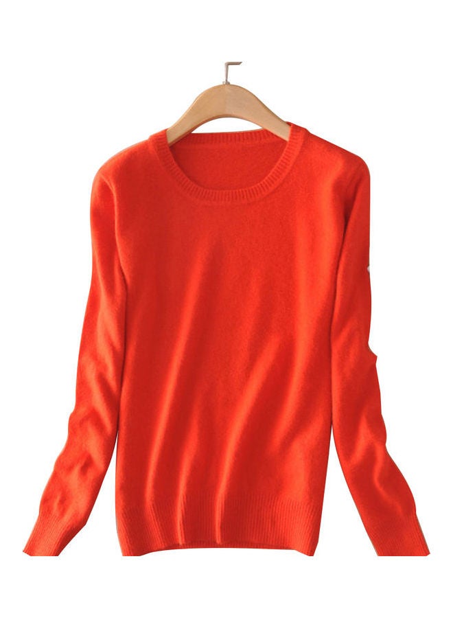 سترة سادة بأكمام طويلة برتقالي - Image 1