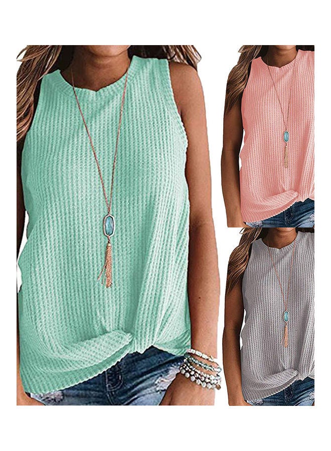 سترة بدون اكمام وتصميم مجدل. أصفر - Image 3