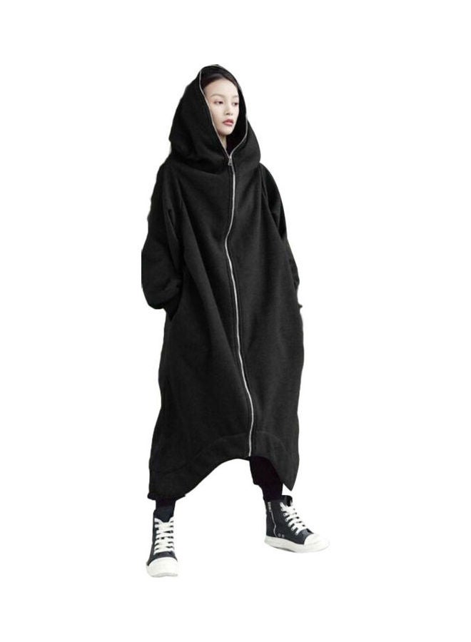 Oversized Hooded Sweatshirt Black - Image 1