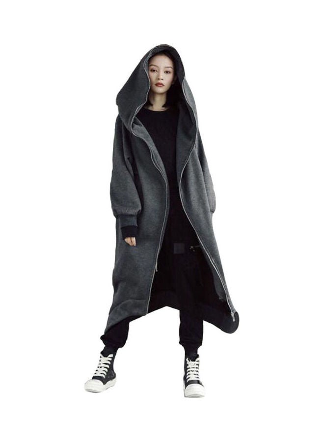 Oversized Hooded Sweatshirt Grey - Image 1