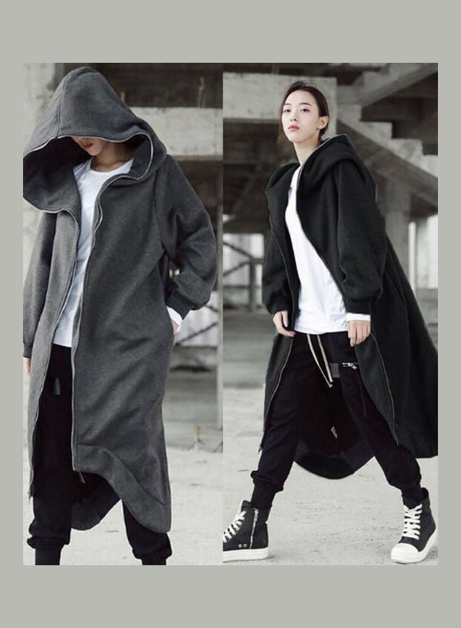 Oversized Hooded Sweatshirt Grey - Image 3