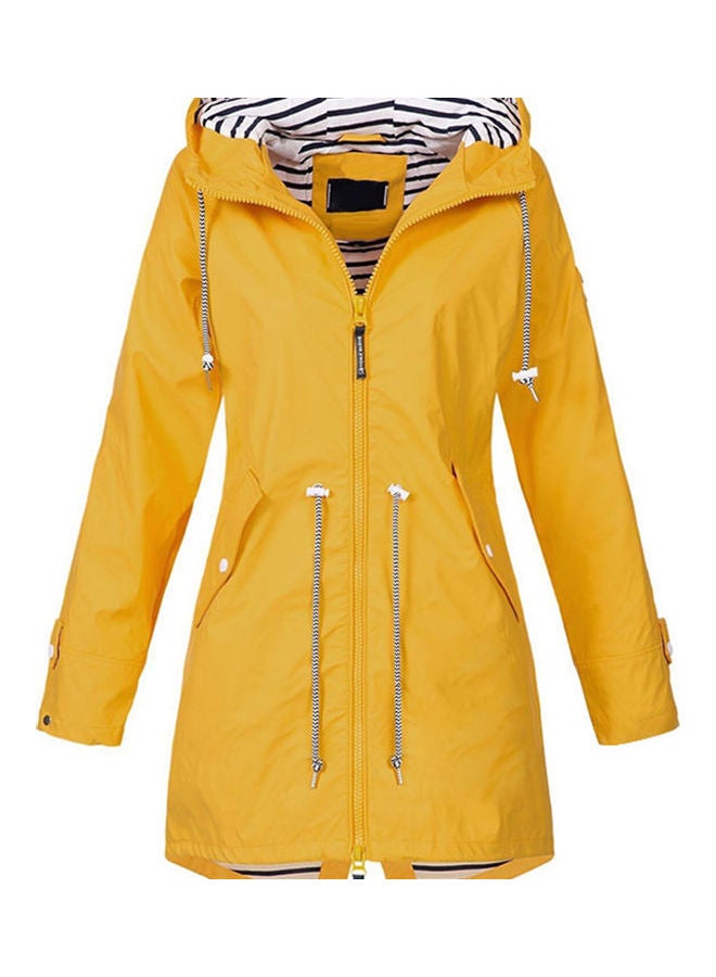 جاكيت مضاد للماء والرياح بغطاء للرأس أحمر - Image 3