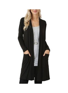 Generic Knitted Long Sleeve Cardigan Black  - Image 1