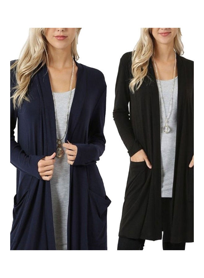 Generic - Knitted Long Sleeve Cardigan Red - Image 1