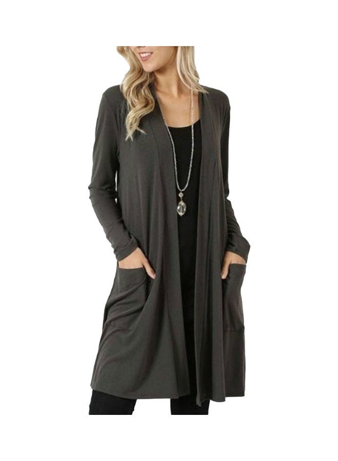 Generic - Knitted Long Sleeve Cardigan Red - Image 1