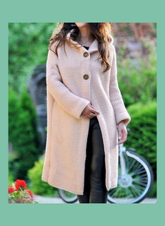 Generic Hooded Long Sleeve Cardigan Pink  - Image 4