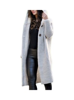 Generic Hooded Long Sleeve Cardigan Beige  - Image 1