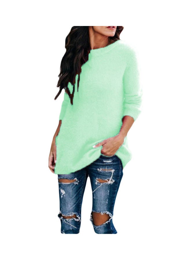 سترة بأكمام طويلة محبوكة أخضر - Image 1