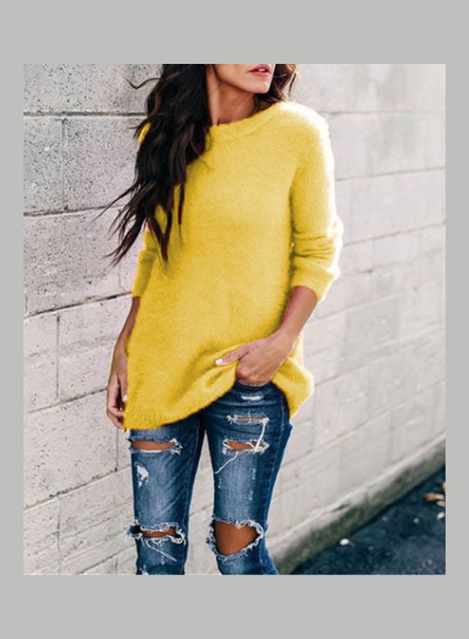 Knitted Long Sleeve Sweater Sky Blue  - Image 4