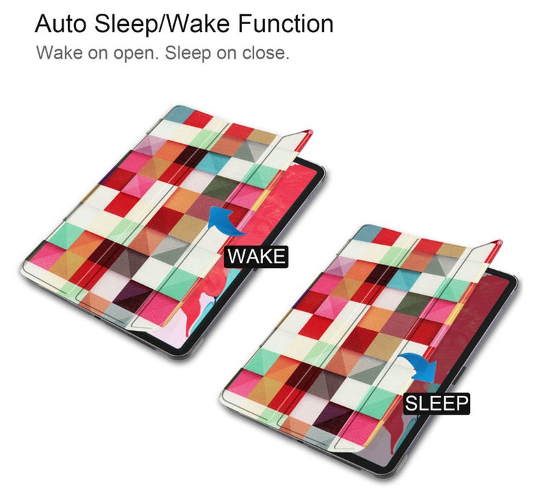 Flip Smart Stand PU Leather Protective Case Cover For Apple iPad Pro 11-Inch(2020) With Pencil Charging Tray Multicolour - Image 4