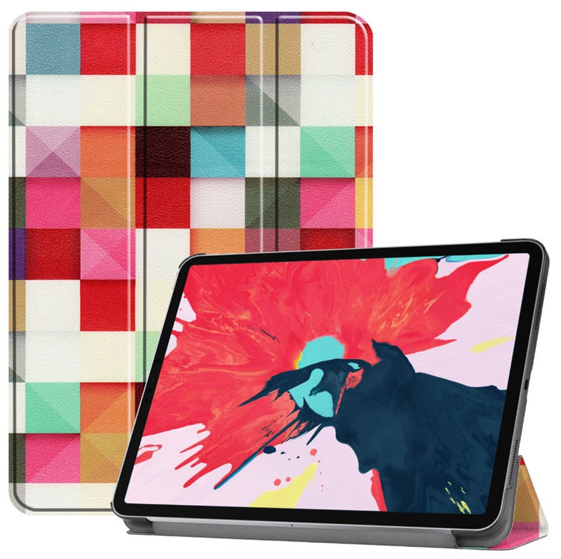 Flip Smart Stand PU Leather Protective Case Cover For Apple iPad Pro 11-Inch(2020) With Pencil Charging Tray Multicolour - Image 1