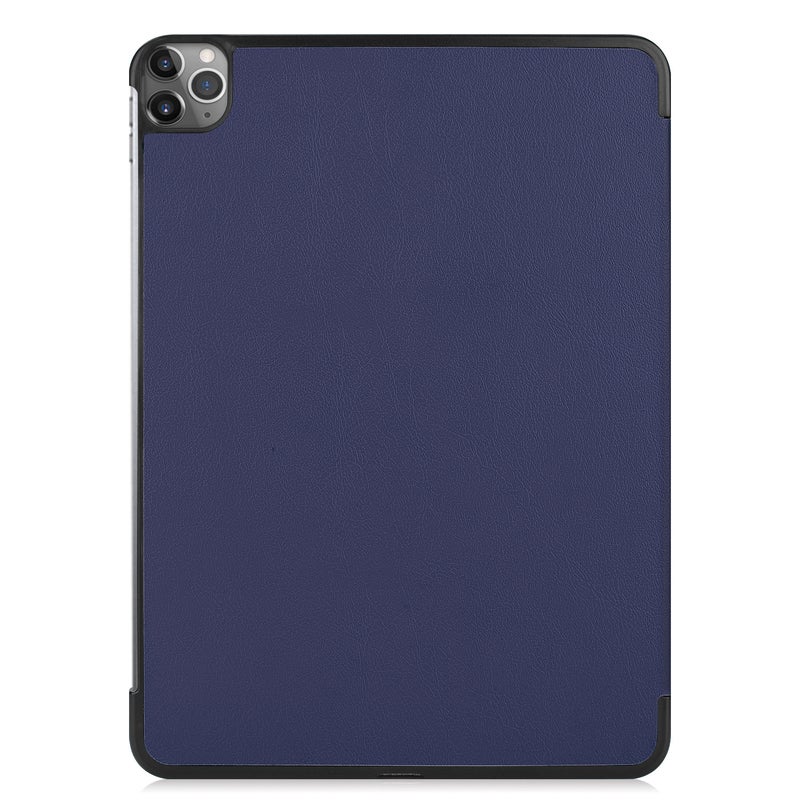 Smart Tri-fold Stand Flip Case Cover For Apple iPad Pro 12.9(2020) With Pencil Wirelessly Charge Function Navy - Image 4