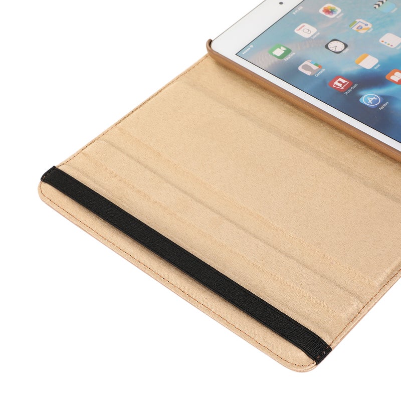 Flip 360 Degree Rotating PU Leather Protective Case Cover For Apple iPad 2019 Mini 5/Mini 4 Gold - Image 5