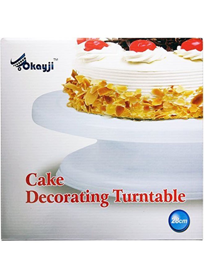 Okayji - Cake Decorating Turntable Stand White 28cm - Image 1