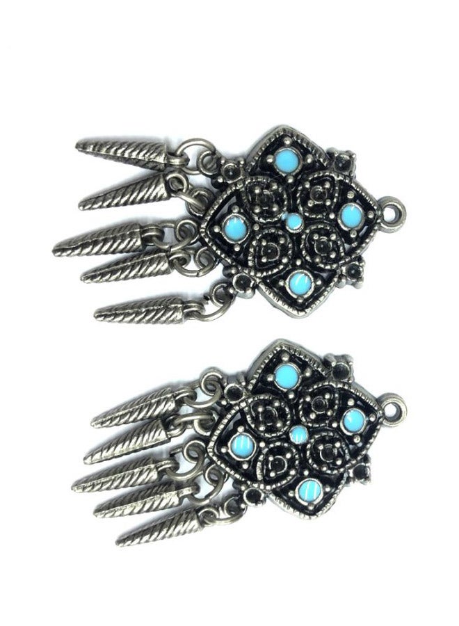 5-Piece Square Shaped Metal Pendent Set - Image 2