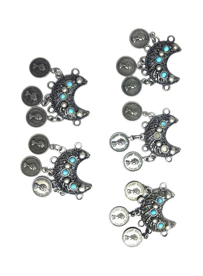 5-Piece Moon Shaped Metal Pendent Set - Image 1