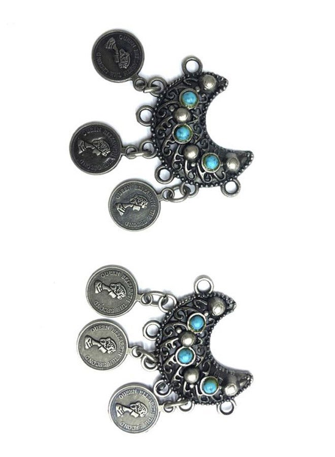 5-Piece Moon Shaped Metal Pendent Set - Image 2
