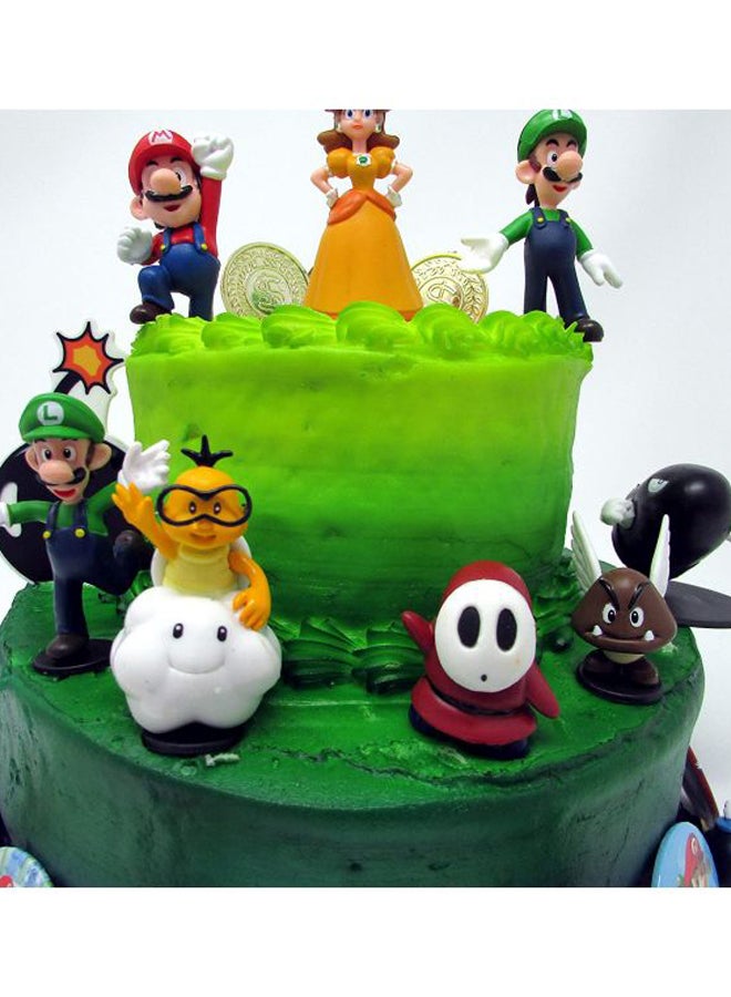 Nintendo Pack Of 22 Mario Birthday Cake Toppers - Image 2