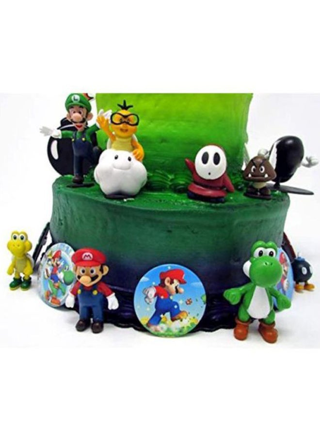 Nintendo Pack Of 22 Mario Birthday Cake Toppers - Image 3