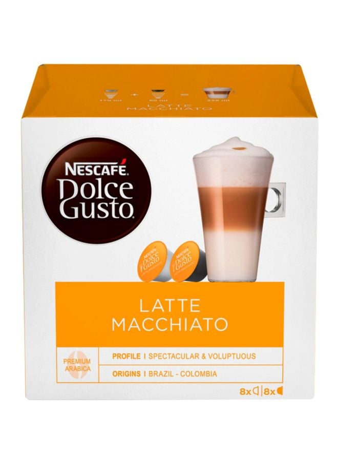 نسكافيه كبسولات لاتيه ماكياتو لماكينة دولتشي غوستو 194جرام عبوة من 16 قطعة - Image 1