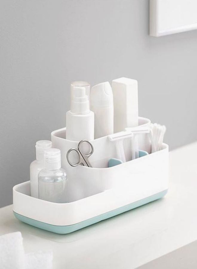 Joseph Joseph Easy-Store Bathroom Caddy White/Blue 249x119x116mm  - Image 3
