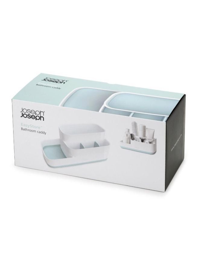 Joseph Joseph Easy-Store Bathroom Caddy White/Blue 249x119x116mm  - Image 4