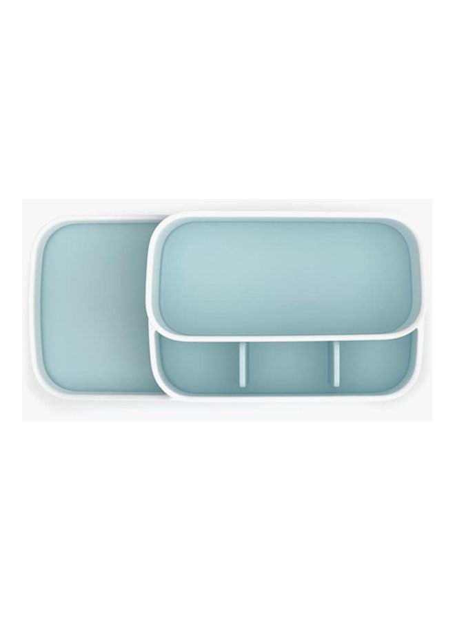 Joseph Joseph Easy-Store Bathroom Caddy White/Blue 249x119x116mm  - Image 2