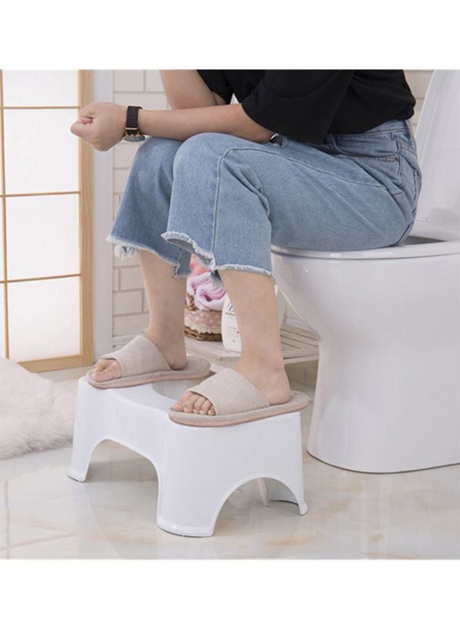 Sharpdo Bathroom Toilet Stool White 44.5x28x21centimeter  - Image 4