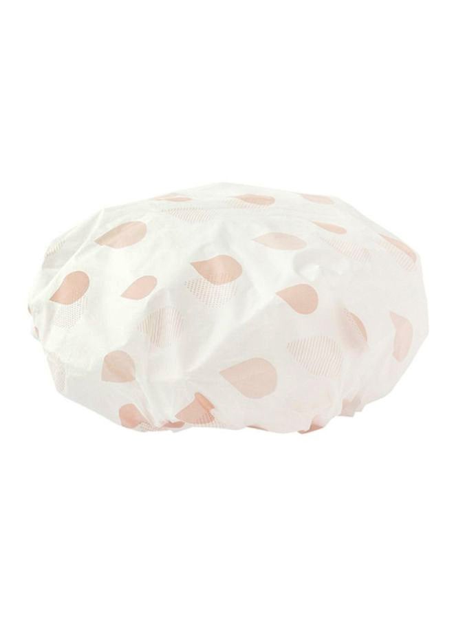 Sharpdo Printed Shower Cap White/Pink 28x28cm  - Image 1
