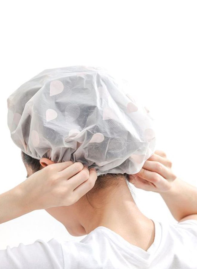 Sharpdo Printed Shower Cap White/Pink 28x28cm  - Image 2