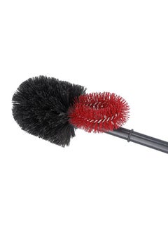 DELCASA Toilet Cleaning Brush With Holder Grey/Black/Red  - Image 4