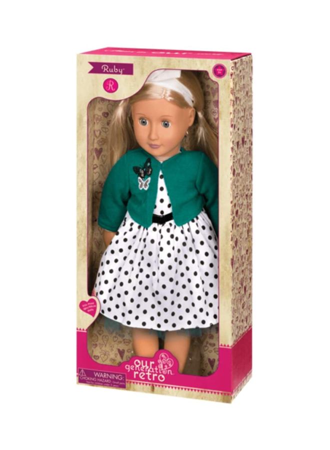 Our Generation Ruby -  This 18"-Inch Retro Doll Wears Perfect Party Polka Dots - Image 2