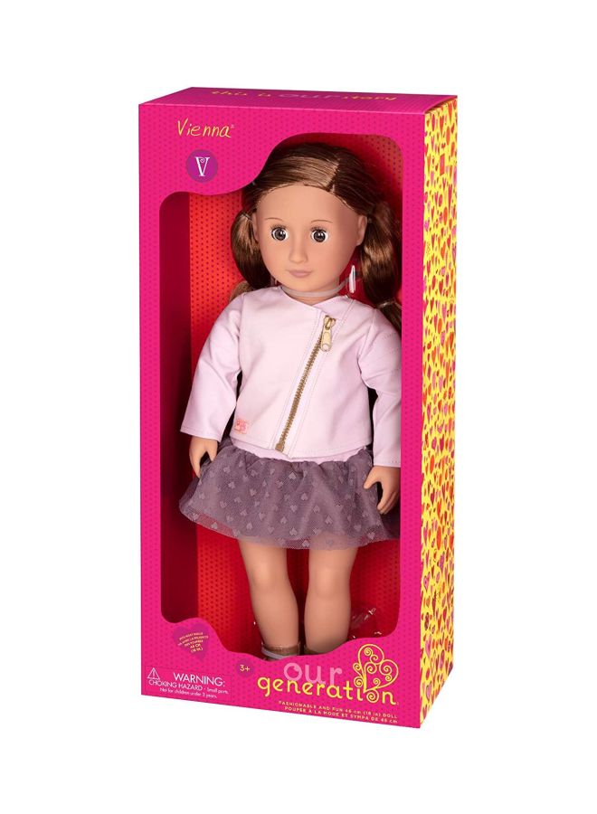 Our Generation - 6-Piece Vienna Fashion Doll With Accessories Set BD31101Z Age 3+ Years 24.13x12.7x50.8cm - Image 1