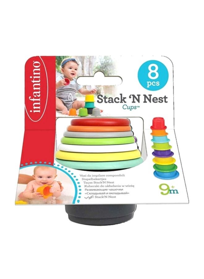 Stack'N Nest Cups |Baby Activity , Learning & Developing Toys|, Multicolor 10x10x9cm