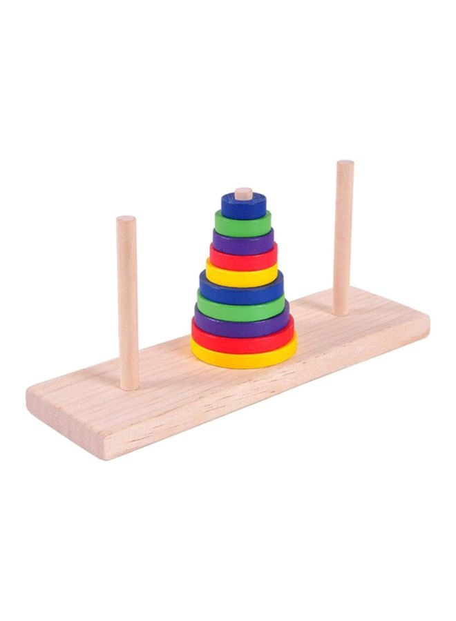 Sharpdo Wooden Hanoi Tower Toy 10 Centimeter 19x9x6cm