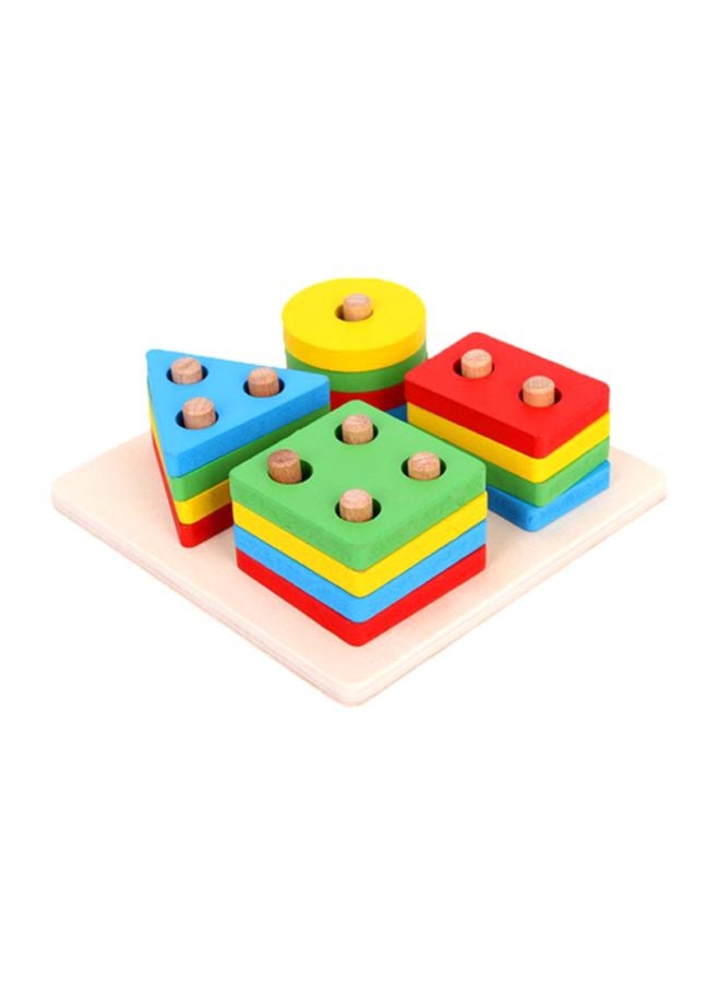 Sharpdo - Wooden Stacking Toy 13.8x13.8x3.5cm - Image 1