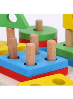 Sharpdo Wooden Stacking Toy 13.8x13.8x3.5cm  - Image 4