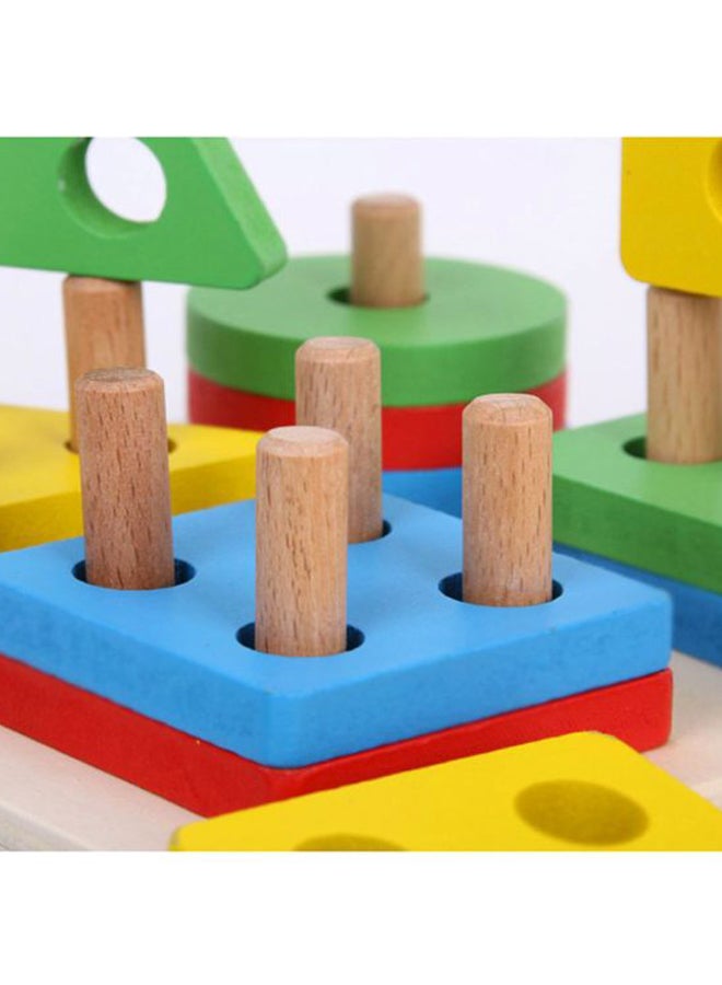 Sharpdo - Wooden Stacking Toy 13.8x13.8x3.5cm - Image 1