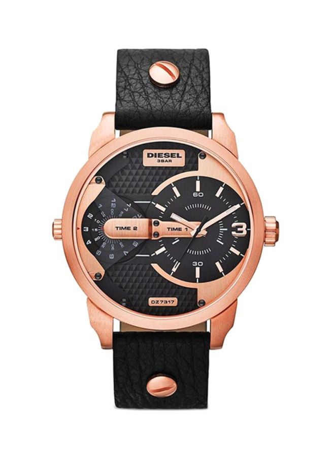 DIESEL Men's Leather Chronograph Wrist Watch DZ7317 - Image 1