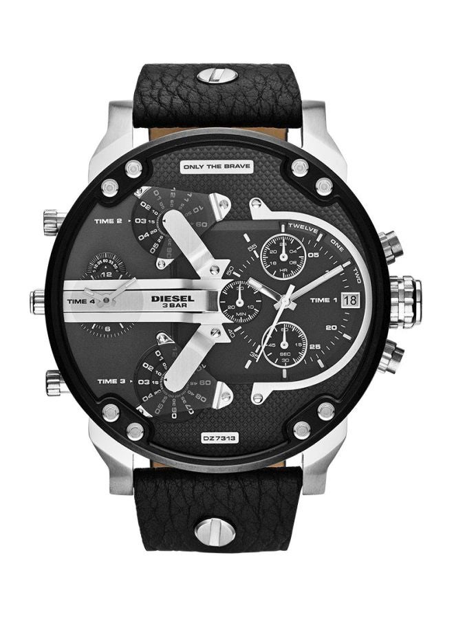 DIESEL Men's Water Resistant Leather Chronograph Watch DZ7313 - Image 1